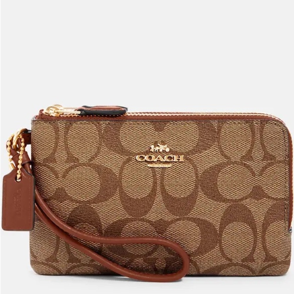 NWT Coach Double Zip Wristlet